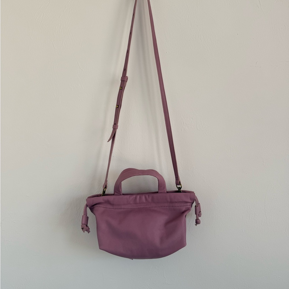 Madewell The Piazza Mini Crossbody Leather Bag- Lavendar
